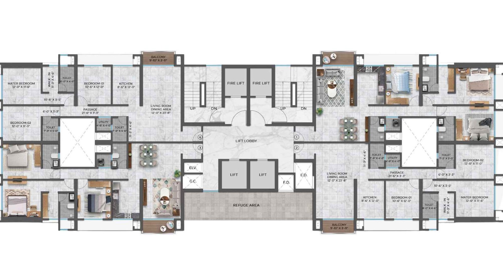 Paradise-Codename-Alpha-Floor-plan-tower-C-Typical-plan